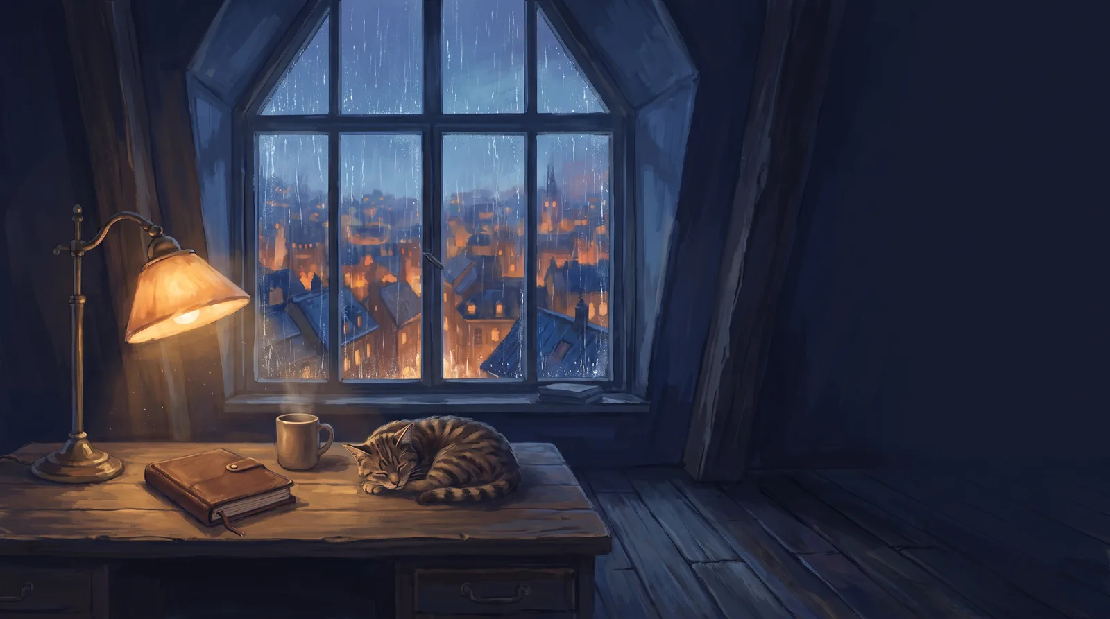 Rainy Window Loft: a Mac desktop for students by DesignMyMac