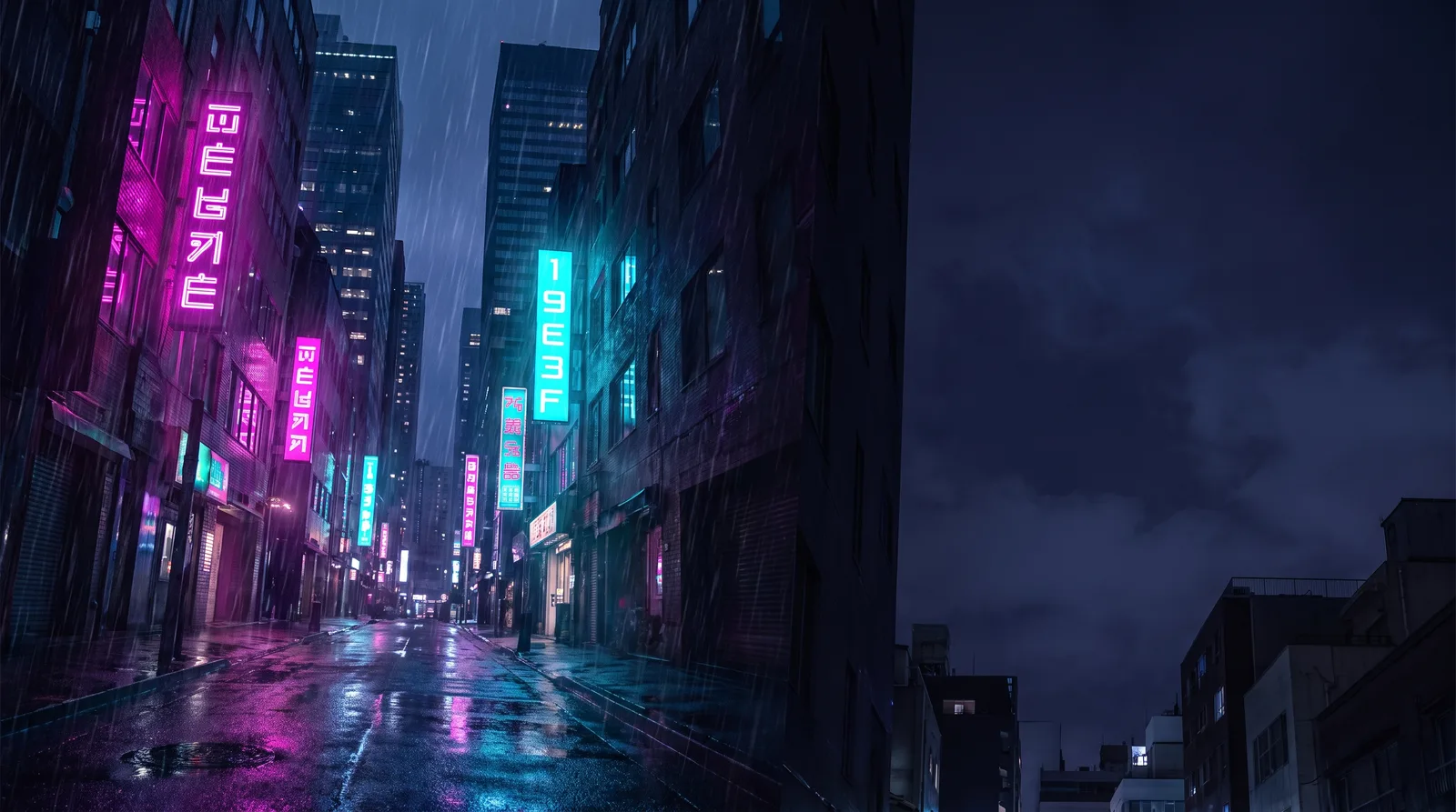 Cyberpunk Mac desktop