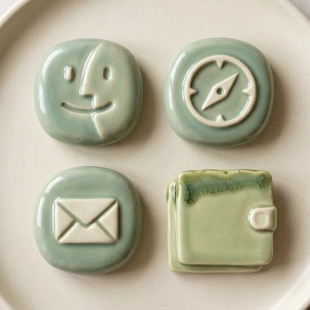 Matcha icon sample: Finder, Safari, Mail and a folder