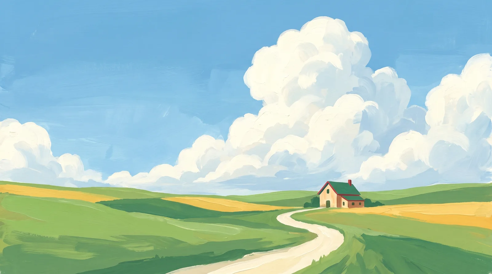 Painterly Countryside Mac desktop